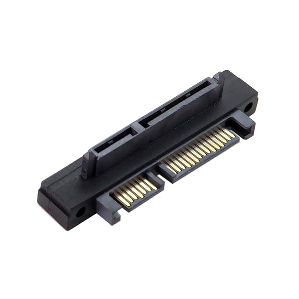 SATA 22ピン オス-メス 90度アップ アングル付きジェンダーチェンジャーコネクターアダプター 2.5/3.5インチハードディスクドライブ用