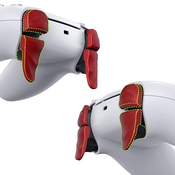 DUNE ps5コントローラーに対応用トリガーストップショルダーボタンエクステンションキット、ps5 Portalコントローラーに対応用ストッパーバンパートリガーエクステンダーゲーム改善アジャスター、ps5 Edge用ゲーム改善アジャスター【レッド】