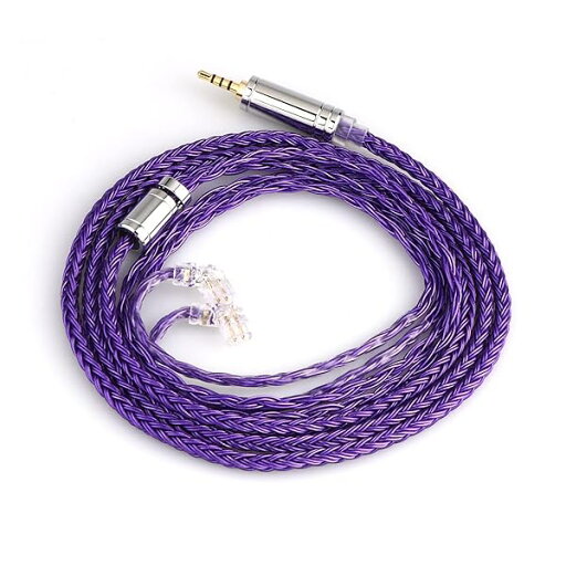 Zonie 16 コアー銀メッキケーブル&SPCHIFIイヤホンアップグレードケーブル (2.5mm-QDC, Violet) Zonie 16 コアー銀メッキケーブル&SPCHIFIイヤホンアップグレードケーブル (2.5mm-QDC, Violet)