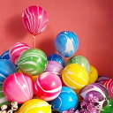 虹のタイダイ風船100PCS 12インチ瑪瑙大理石ラテックス渦巻き風船タイダイ誕生日パーティー用品、キャンディランド、独身寮、楽しいヒッピーパーティーの装飾のた...