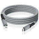 Thunderbolt 3 ケーブル 1.5m USB-C Thunderbolt 4/3対応USB Type C サンダーボルト 3ケーブル8K@60Hzのビデオをサポートし、40Gbpsのデータ転送速度、240W急速充電、USB Type C オ(2)
