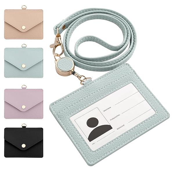 パスケース IDカードホルダー 定期入れ 伸縮リール式 首掛け ネックストラップ付 idケース 社員証 ネームホルダー 首掛け 名札ケース id カードホルダー おしゃれ ネームカード 社員証 リール パス ケース カードケース 横型 両面用 通勤