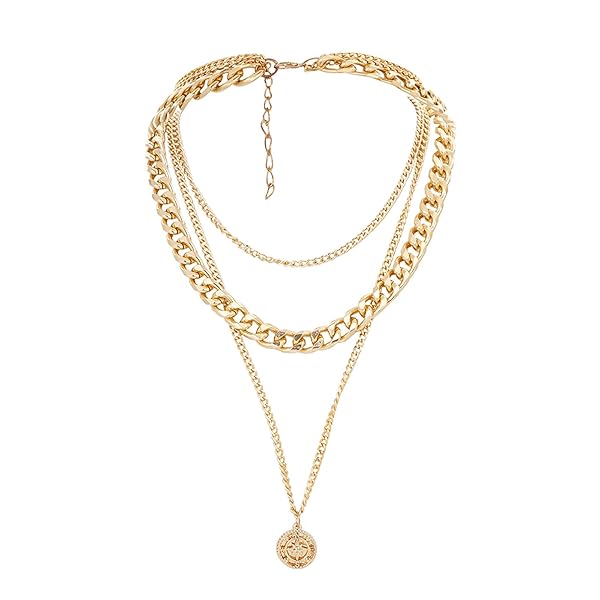 ネックレス メンズ ダブルチェーン メンズ タングステン ネックレス メンズ 男性 誕生日プレゼント 金属アレルギー ネックレス メンズペンダント 誕生日プレゼント メンズ ネックレス (円形・三層)