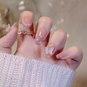 ネイル チップ 24枚入り ネイルチップ ショート つけ爪 春夏 ネイルチップ 人気 和風 かわいい シンプル おしゃれ 成人式 入学式 卒業式 結婚式 パーティー 日常生活に使用できます 花嫁ネイル 光沢 両面テープ グルー ウッドスティック クリ
