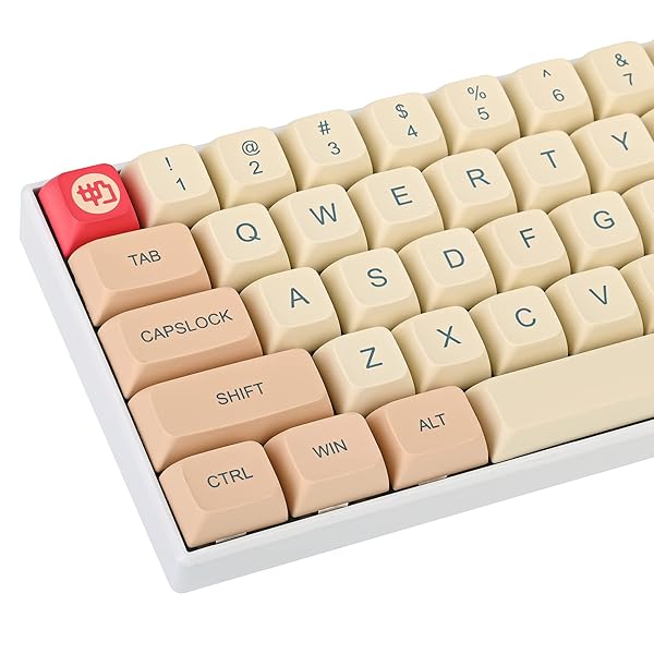 PBTキーキャップ 139キー 豆乳デザイン カスタムキーキャップ XDAプロファイル かわいいキーキャップ ダイサブリメーション印刷 Cherry Gateron MXスイッチ対応 メカニカルキーボード用(Soy Milk)