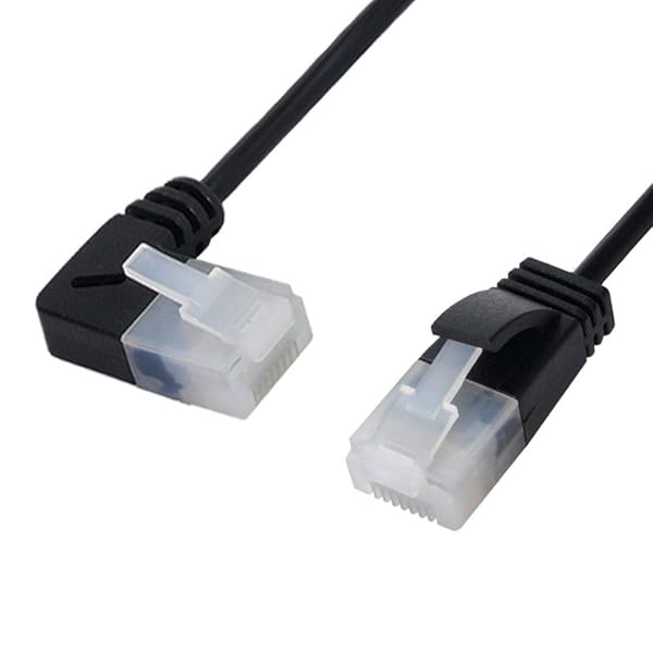 Cat6イーサネットケーブル、90度直角RJ45 UTP ネットワーク延長ケーブル パッチコード Cat6a LANケーブル ラップトップルーターTVボックス1.0M用
