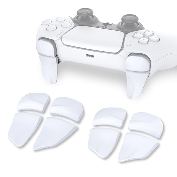 ps5コントローラーに対応用2ペアショルダーボタンエクステンショントリガー、ps5 edge対応用ゲーム改善アジャスター、ps portal対応用バンパートリガーエクステンダー【ホワイト】
