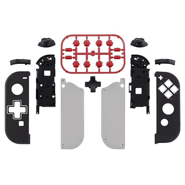 スイッチ ジョイコンとswitch 有機elに対応用パターン柄ハンドヘルドコントローラーハウジング(D-Padバージョン)、またフルセットボタンが付き(swit...