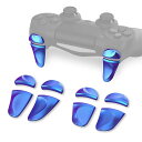 PlayVita ps4全部モデルコントローラーに対応用の2ペアショルダーボタンエクステンショントリガー、ps4コントローラーに適用のゲーム改善アジャスター、ps4 Slim Proコントローラー用のバンパートリガーエクステンダ-カメレオンパープルブ