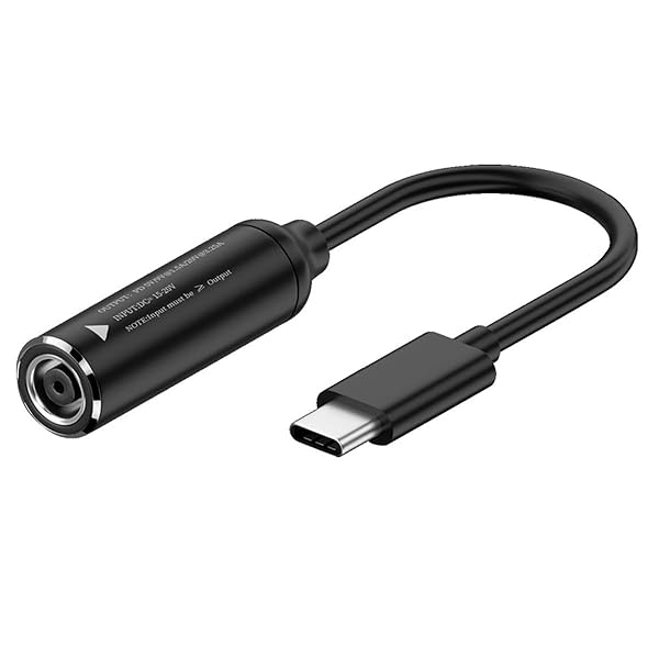ケーブルDC 20 Vジャック7.4 x 5.0 mm入力USB-C Type-C出力90度直角電源プラグ充電ケーブル65 WPD 9 V 5 V 20 V
