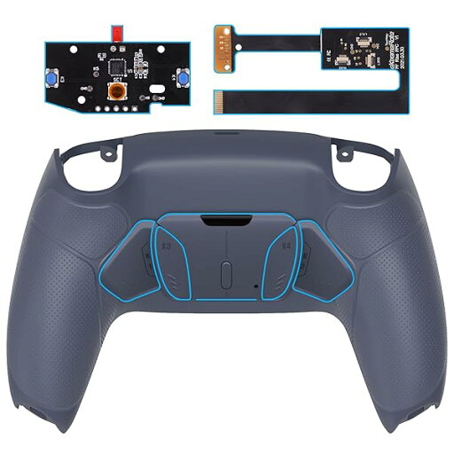 ps5コントローラーBDM-010&BDM-020に対応用プログラムできる背面パドルラバーグリップ付き純色のプラスティック製RISE4リマップキット、ps5コントローラーに対応用アップグレードボードと再設計されたバックケース&背面ボタン4つ‐ps5本 ps5コントローラーBDM-010&BDM-020に対応用プログラムできる背面パドルラバーグリップ付き純色のプラスティック製RISE4リマップキット、ps5コントローラーに対応用アップグレードボードと再設計されたバックケース&背面ボタン4つ‐ps5本
