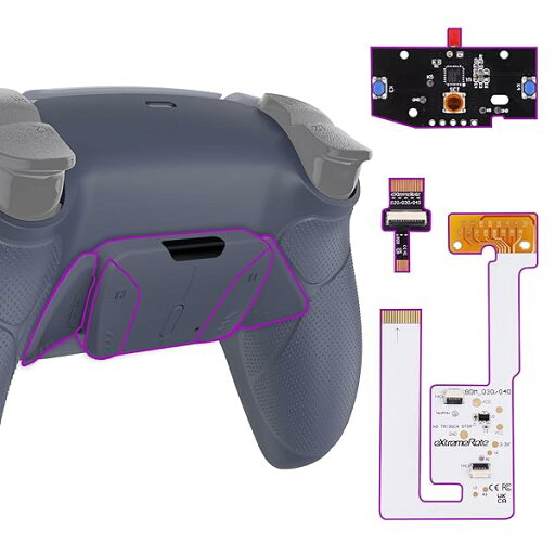コントローラーではない。 ps5コントローラー(BDM-030&BDM-040&BDM-050)に対応用ラバーグリップ付きプラスティック製RISE4 V3純色の背面リマップキット、ps5コントローラー用アップグレードボード&バックシェルラバーグリップ コントローラーではない。 ps5コントローラー(BDM-030&BDM-040&BDM-050)に対応用ラバーグリップ付きプラスティック製RISE4 V3純色の背面リマップキット、ps5コントローラー用アップグレードボード&バックシェルラバーグリップ