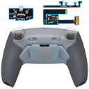 ps5コントローラーBDM-010/020対応RISE4 Plus MAXバックパドルキット、クリッキートリガーストップ&ラバーグリップ付き、ps5コントローラー対応用リマップ可能な背面ボタンキット-コントローラーは含まれていません【灰白&クラシック(2)