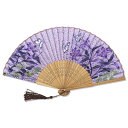 扇子 女性 夏 竹製 シルク 正絹 綺麗 花柄 レディース おしゃれ 着物 お祭り 花火大会用 和装小物 扇子袋付き