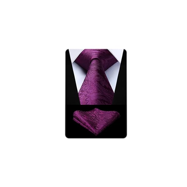 結婚式 ペイズリー ネクタイ チーフ セット メンズ 紫 花柄 ネクタイ おしゃれ 礼服用 紳士 ビジネス パーティー HP-01