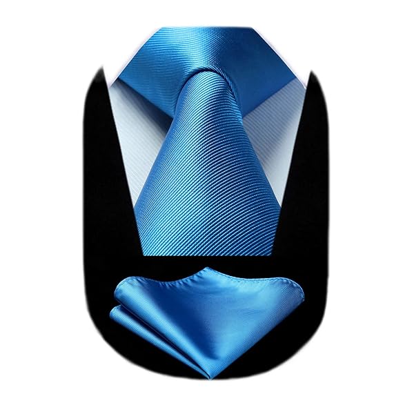 おしゃれ ネクタイ チーフ セット メンズ 青 無地 結婚式 就活 ビジネス 二次会 入学式 卒業式 HL-03