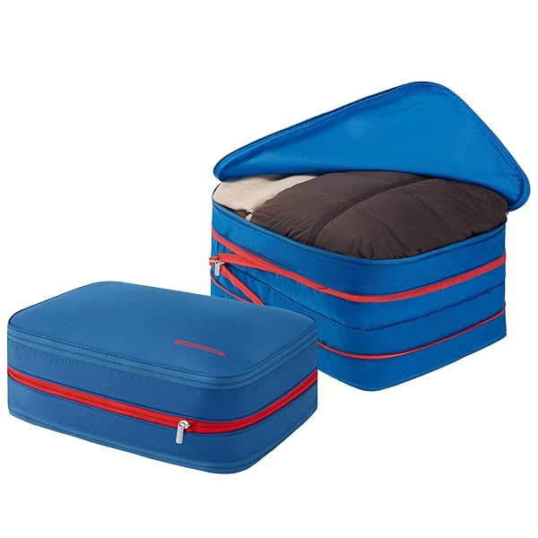 圧縮バッグ 防水トラベルポーチ 旅行用圧縮袋 26L衣類圧縮袋収納 ファスナー 拡張可能 ペース節約 2 つ..