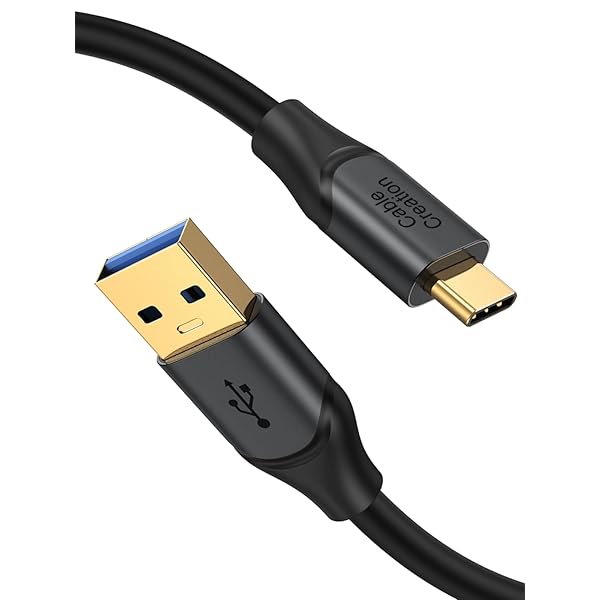 USB C ケーブル 短い 0.5m, USB to Type Cケーブル データ転送ケーブル 3.2 Gen2 10Gbps USB A to Cデータケーブル、USB C外部SSDラップトップ用 Android Auto USB Cケーブル 3A