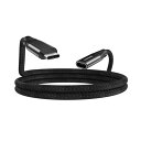 USB C 延長ケーブル 100W 0.5M, USB 3.2 Gen 2 オス-メスコード 20Gbps データ転送 USB C 3.1 Type C 20V/5A 高速充電ケーブル 4K@60Hz ビデオモニター ナイロン編組ケーブル 適格請求書