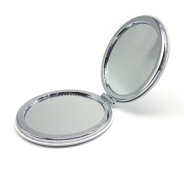 コンパクトミラー 手鏡 拡大鏡 等倍&拡大2倍 折りたたみ 持ち運び 携帯ミラー 鏡 使いやすい おしゃれ 可愛い