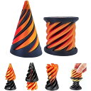 インポッシブルピラミッドパススルー彫刻、パス 円錐形 円筒形 スパイラル トイ、3D プリント おもちゃ ストレスと不安を軽減するフィジェット 3Dプリントピラミッドコーン感覚玩具 スパイラルピラミッドフィジェットスピナー 不可能ピラミッド通過彫刻(3)