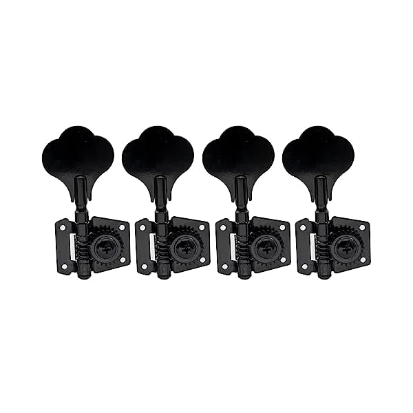 4連 オープンギアスタイルの ベース用ペグ、ブラック