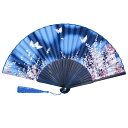 扇子 メンズ レディース おしゃれ 和風 竹製 シルク 正絹 綺麗 花柄 蝶々 桜柄 扇子袋 和小物 お祭り お土産 プレゼント