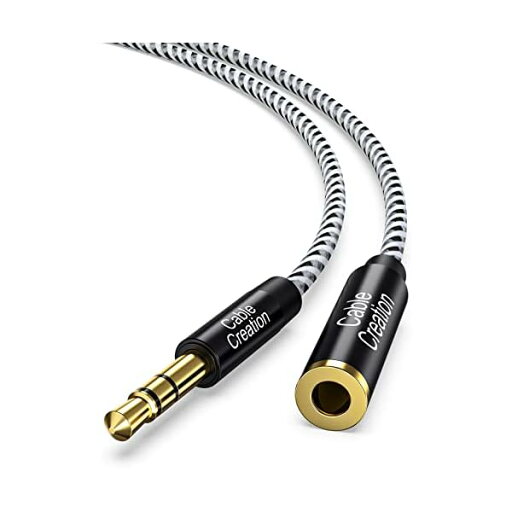 AUX ケーブル, 3.5mm オーディオケーブル 3極/TRS イヤホン延長ケーブル オス-メス Hi-Fi音質再生 高耐久性ナイロン編み 24K金メッキコネクタ ブラック 0.9M AUX ケーブル, 3.5mm オーディオケーブル 3極/TRS イヤホン延長ケーブル オス-メス Hi-Fi音質再生 高耐久性ナイロン編み 24K金メッキコネクタ ブラック 0.9M