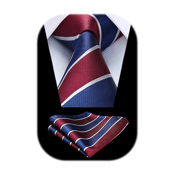 ビジネス ネクタイ チーフ セット メンズ 青赤 結婚式 ネクタイ ブランド ストライプ 就活 入学式 卒業式 プレゼントHC-03