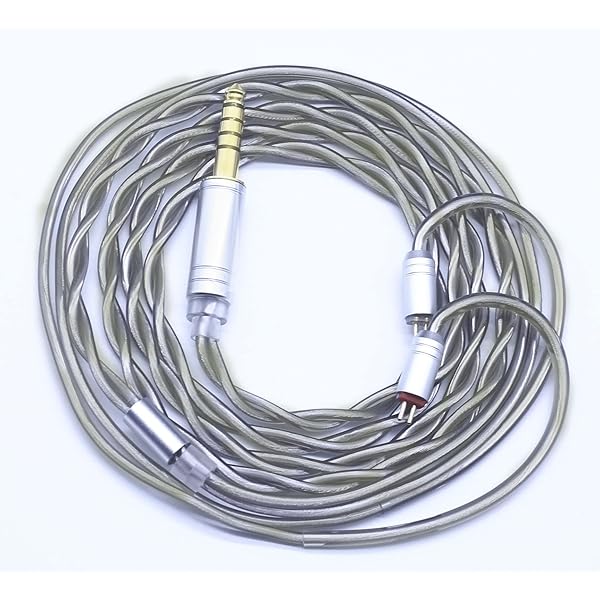 【-Shadow】リケーブル2pin4.4mmイヤホン延長5極4.4mmバランスケーブル銀メッキhi-fiオーディオイヤホ..