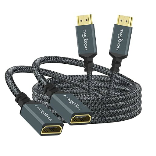 HDMI延長ケーブル 0.3M 2本入り 4K HDMIエクステンダー オス-メスコード ナイロン編組HDMI 2.0ケーブルアダプター 4K@60Hz 3D HDR対応 HDMI延長ケーブル 0.3M 2本入り 4K HDMIエクステンダー オス-メスコード ナイロン編組HDMI 2.0ケーブルアダプター 4K@60Hz 3D HDR対応