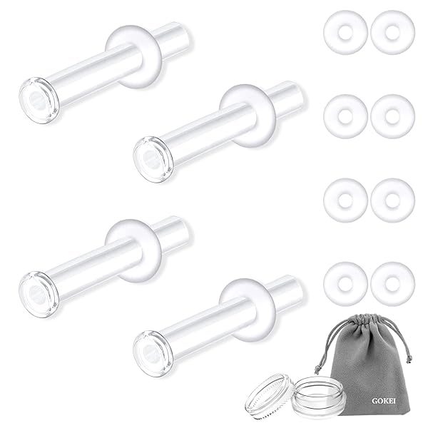 透明ピアス ガラスピアス 【4本ピアス+8個キャッチ】 透明 強化ガラス ガラス ピアス ピアッサー つけっぱなし 軟骨ピアス 軟骨 ボディピアス キープ へそ...