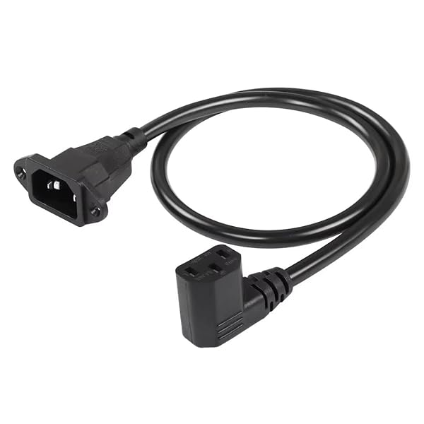 IEC 320 C14  C13 ᥹ 90  ץ PDU PSU UPS 3-ԥ AC ѥ Ĺ ֥ 0.6M ...