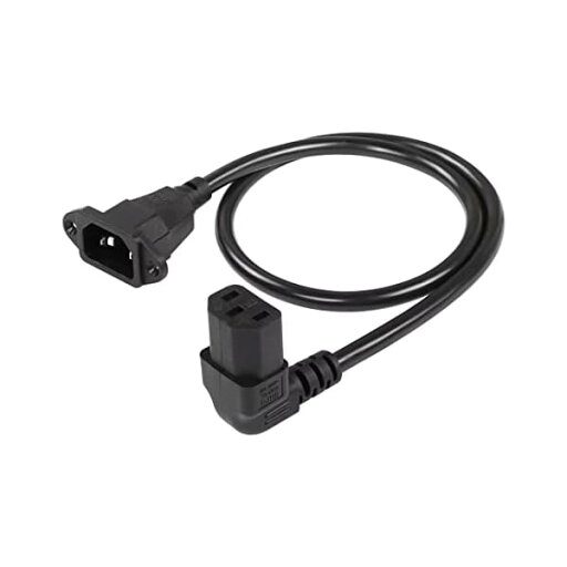 IEC 320 C14 オス C13 メス 上方 90 ° アダプター PDU PSU UPS 3-ピン AC パワー 延長 ケーブル 0.6M S サイズ ブラック IEC 320 C14 オス C13 メス 上方 90 ° アダプター PDU PSU UPS 3-ピン AC パワー 延長 ケーブル 0.6M S サイズ ブラック