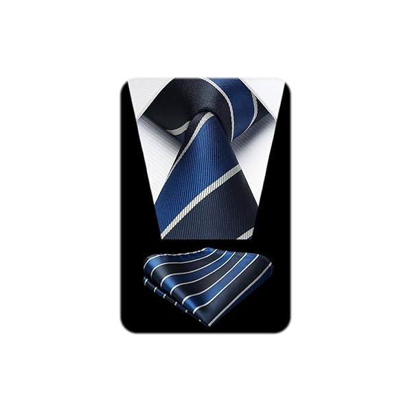 メンズ ネクタイ ストライプ ネイビー ネクタイ チーフ セット プレゼント ブランド品 ビジネス 卒業式 入学式 男性用 HC-02
