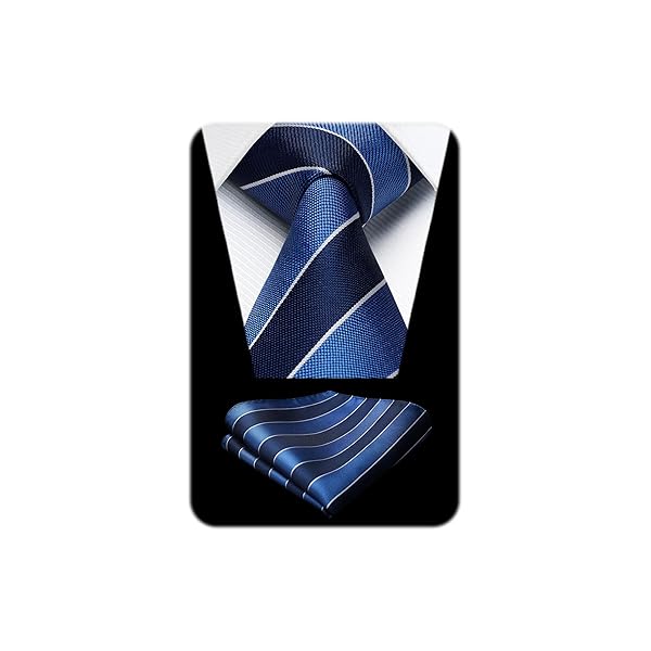ネイビー ネクタイ メンズ フォーマル ネクタイ ストライプ ポケットチーフ セット ブランド品 就活 成人式 二次会 入学式 HC-04