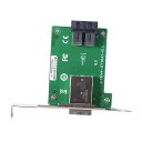 デュアルポート Mini SAS HD SFF-8644 - 内部 SAS HD SFF-8643 PCBA メスアダプター ロープロファイルブラケット付き