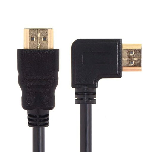 90度 左角度タイプ HDMI 1.4 オス - HDMI オス ケーブル 3D & イーサネット 50cm (左角度) 対応 90度 左角度タイプ HDMI 1.4 オス - HDMI オス ケーブル 3D & イーサネット 50cm (左角度) 対応