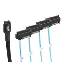 内部36ピンミニSAS SFF-8087ホスト4 SFF-8482ターゲットSASハードディスクおよびIDE電源ケーブル50cm(2)