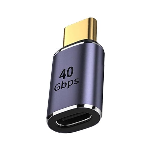 USB Cオス-メスアダプター、USB4 Type C 100W パワーデータ 8Kビデオ拡張コネクタアダプター