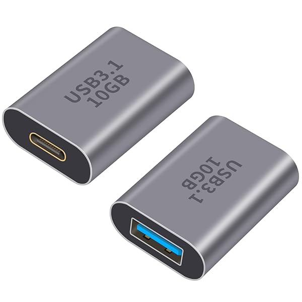 USB to USB A 変換アダプタ、USB C (メス) to USB A (メス) 変換アダプタ、USB 3.1 Gen 2 片 側の10Gbps高速データ転送 USB Type C to USB 3.1 変換アダプタ OTG 延長アダプタ【2