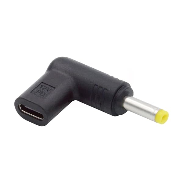 USB 3.1 タイプ C USB-C メス - DC 12V 4.8x1.7mm プラグ 90 度角度付きアダプター PD エミュレーター トリガー