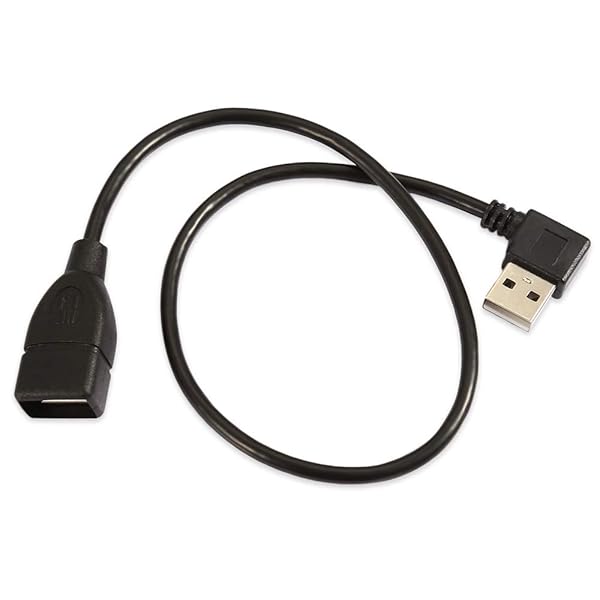 USB 2.0 Aタイプオス 直角からUSB 2.0メス延長ケーブル 90度コネクター 40cm