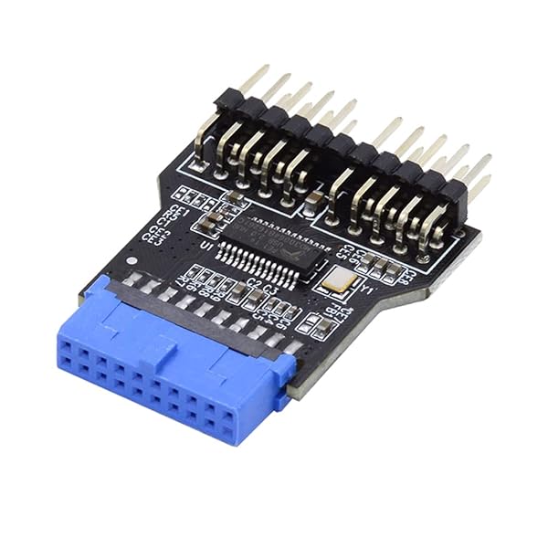 USB 3.0 ヘッダー 19pin マザーボード 1 対 2 拡張 HUB USB2.0 9Pin メス コネクタ アダプター ポート Multilier