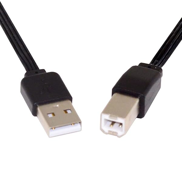 13cm USB 2.0 Type-A オス - Type-B オス データ フラット スリム FPC ケーブル スキャナーディスクプリンター用