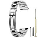 ステンレス鋼の時計バンド 22 mm テーパ金属時計バンド ストラップ固体ねじ銀と黒のブレスレット クラシック ダイビング バックル男性用女性用