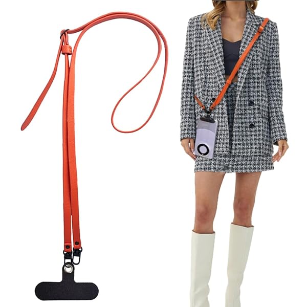 スマホストラップ ショルダーストラップ PUレザー 150cm長さ調節可能 亜鉛合金の金具 携帯ストラップ 斜め掛け 掛けストラップ 全機種対応 スマホ紛失・落...