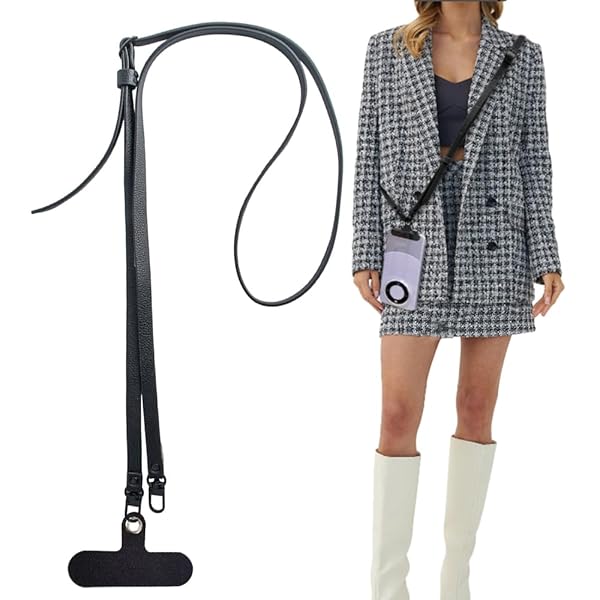 スマホストラップ ショルダーストラップ PUレザー 150cm長さ調節可能 亜鉛合金の金具 携帯ストラップ 斜め掛け 掛けストラップ 全機種対応 スマホ紛失・落...