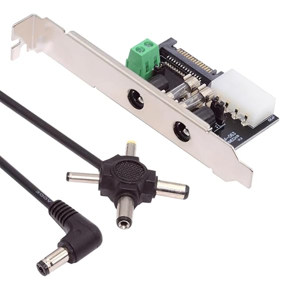 12V 5V DC出力電力システム インテリジェント制御管理システム 電源カード PCI-Eブラケット付き モニタールーター用