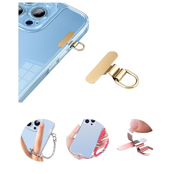 スマホ ストラップホルダー【ミニタイプ・マナー穴きに装着・傷防止フィルム付き】ショルスマホダー ス..